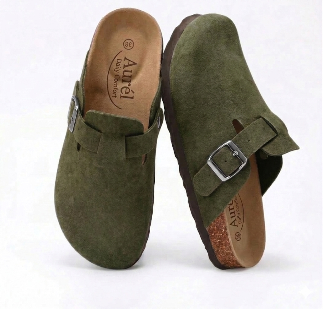 Genuine Suede Clogs by Aurél