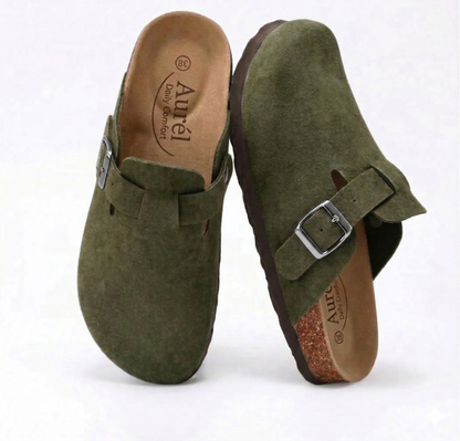 Genuine Suede Clogs by Aurél