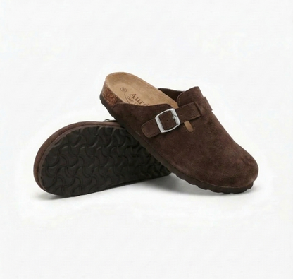 Genuine Suede Clogs by Aurél