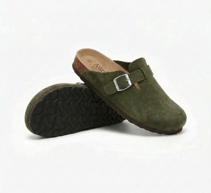 Genuine Suede Clogs by Aurél